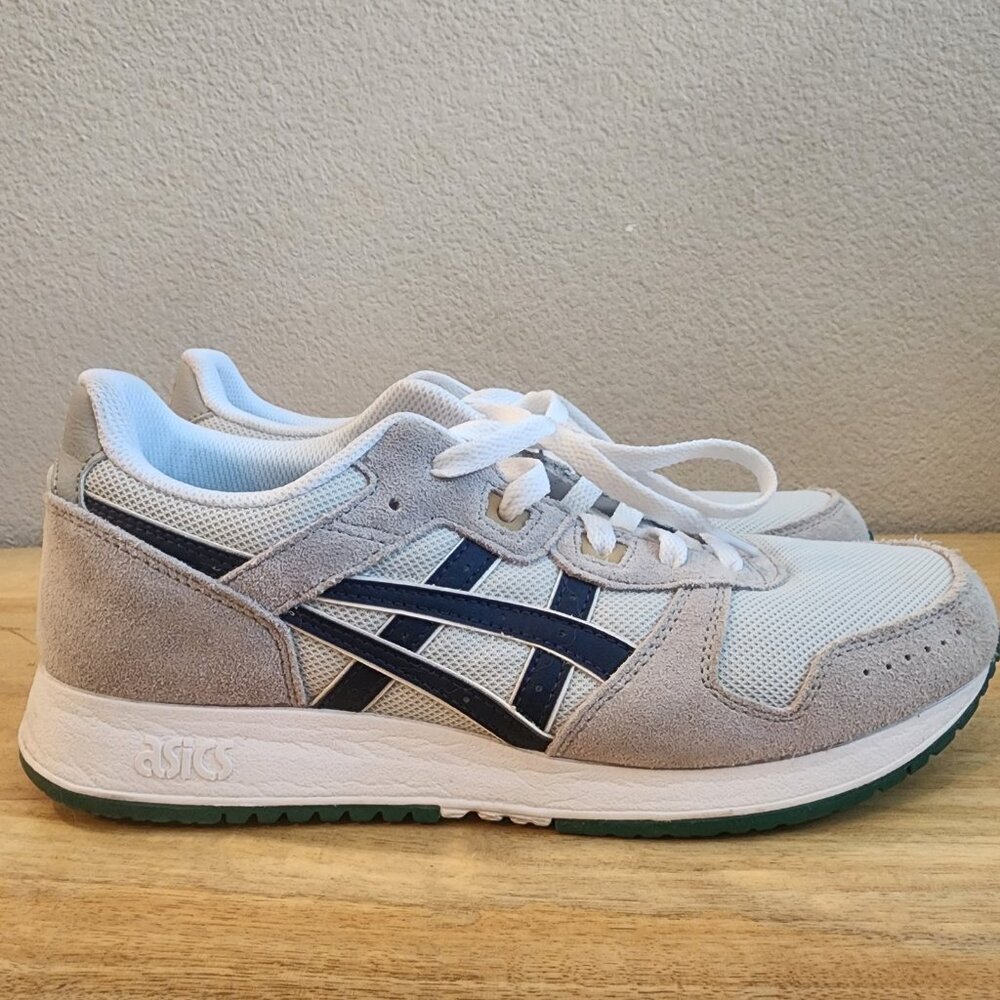 Asics Shoes Mens Size 8 White Navy Ortholite 1201a477 Athletic Running Sneakers